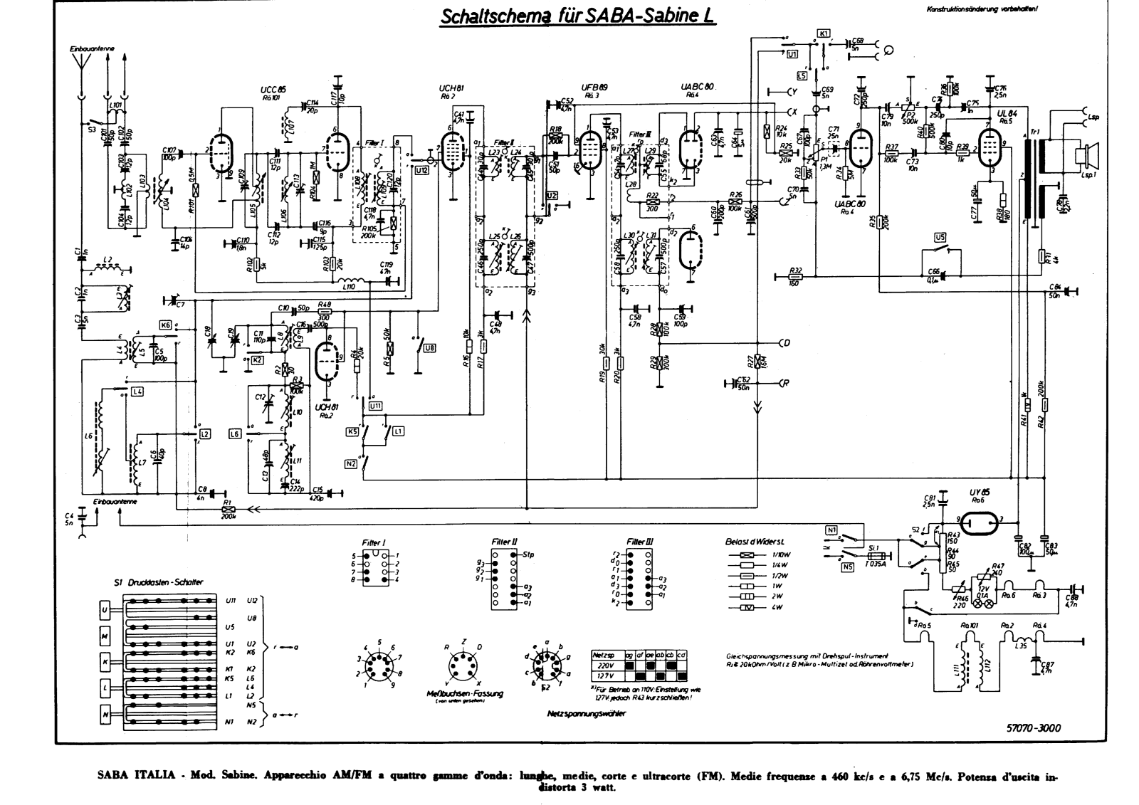 Saba Sabine-L Schematic