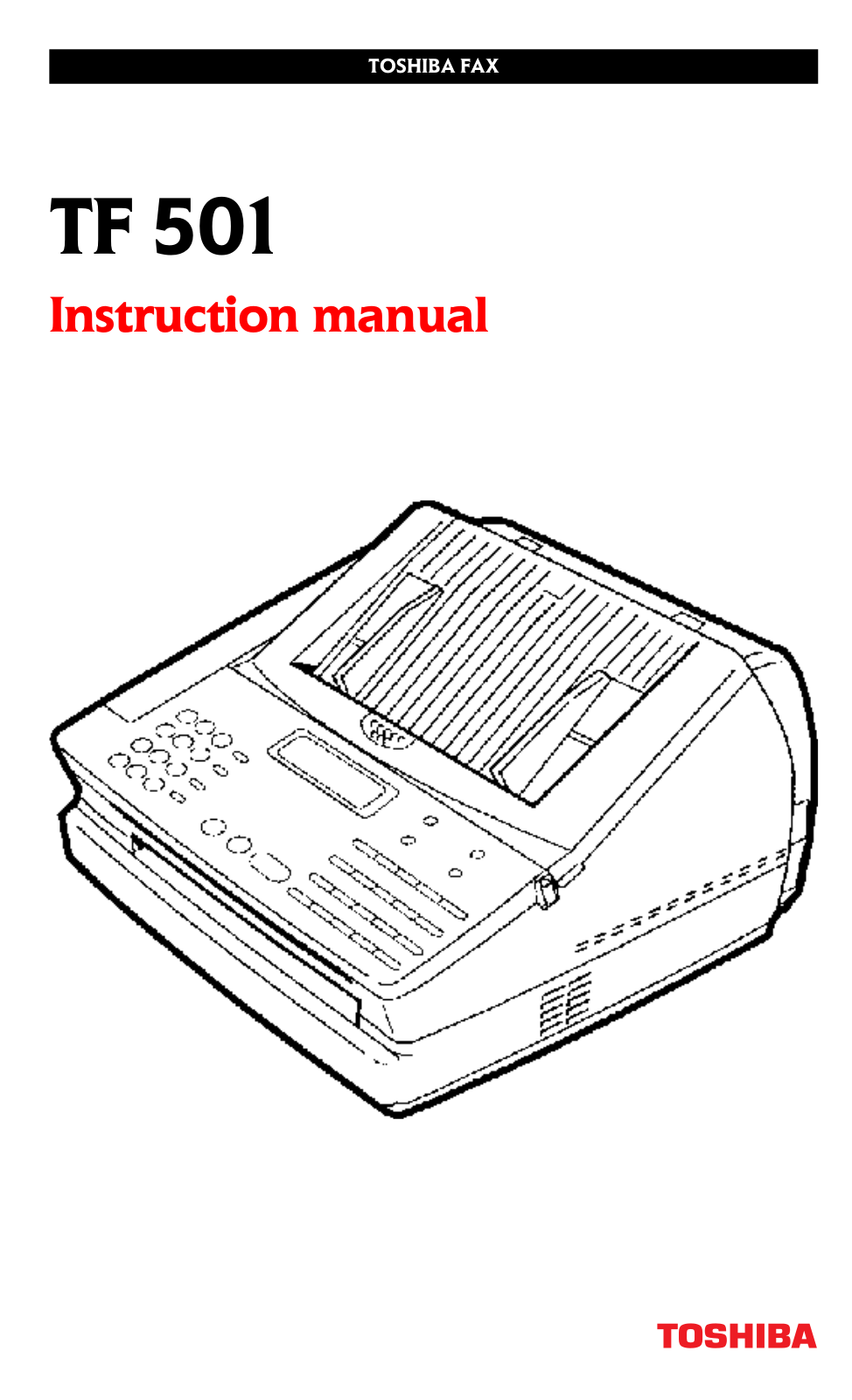 Toshiba TF 501 User Manual