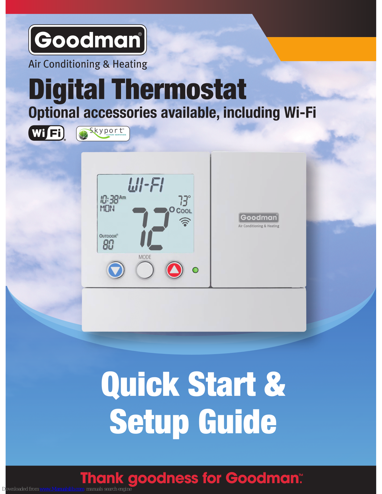 Goodman G4273, G4272C Quick Start Setup Manual - ManualMachine.com