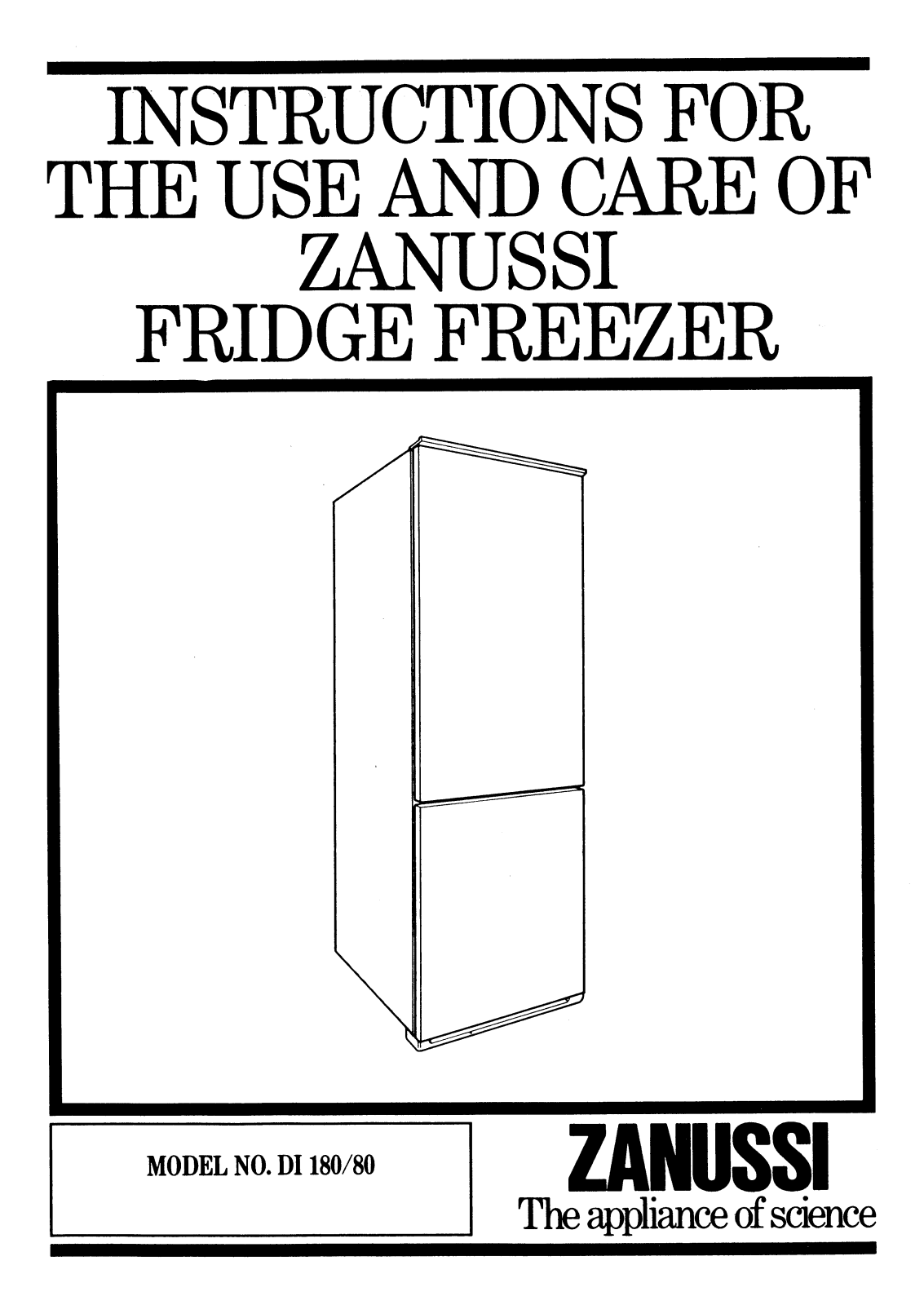 Zanussi DI 180-80 User Manual