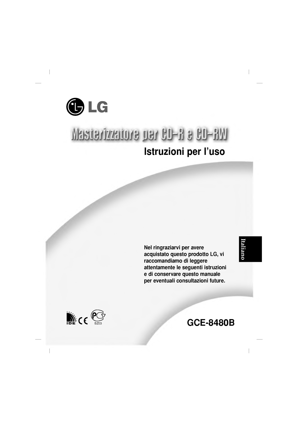 Lg GCE-8480B User Manual