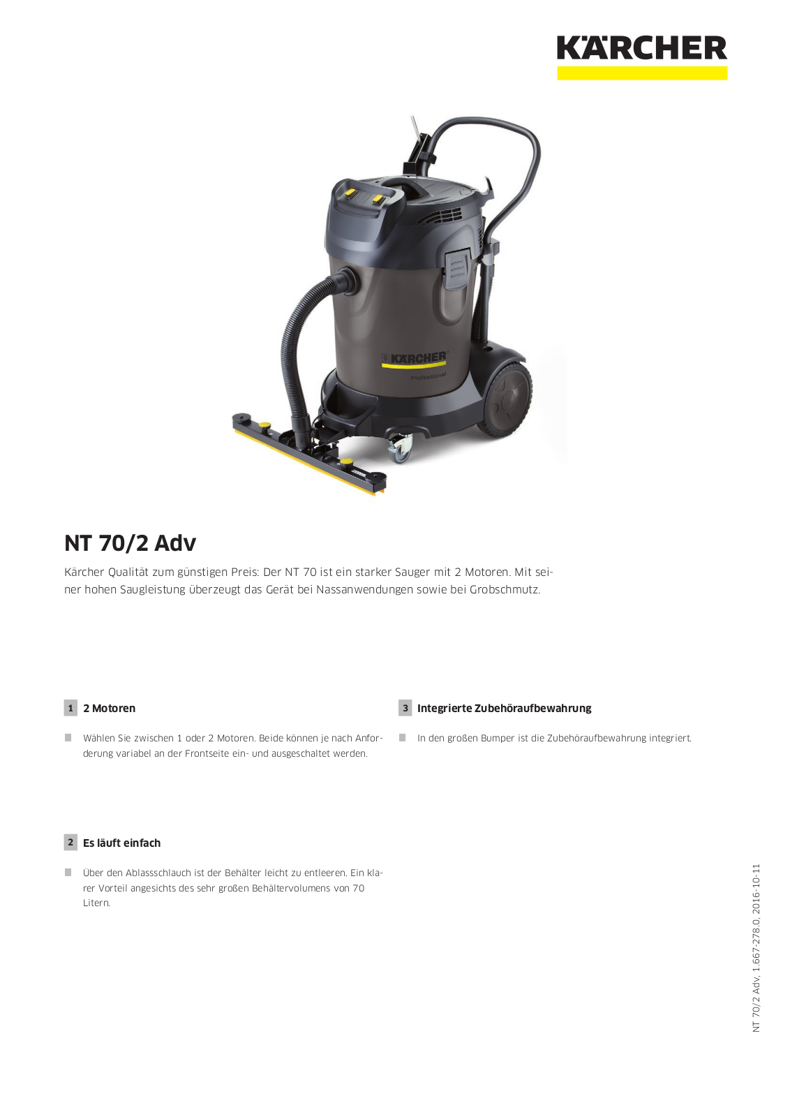 Kärcher NT 70-2 Adv User Manual