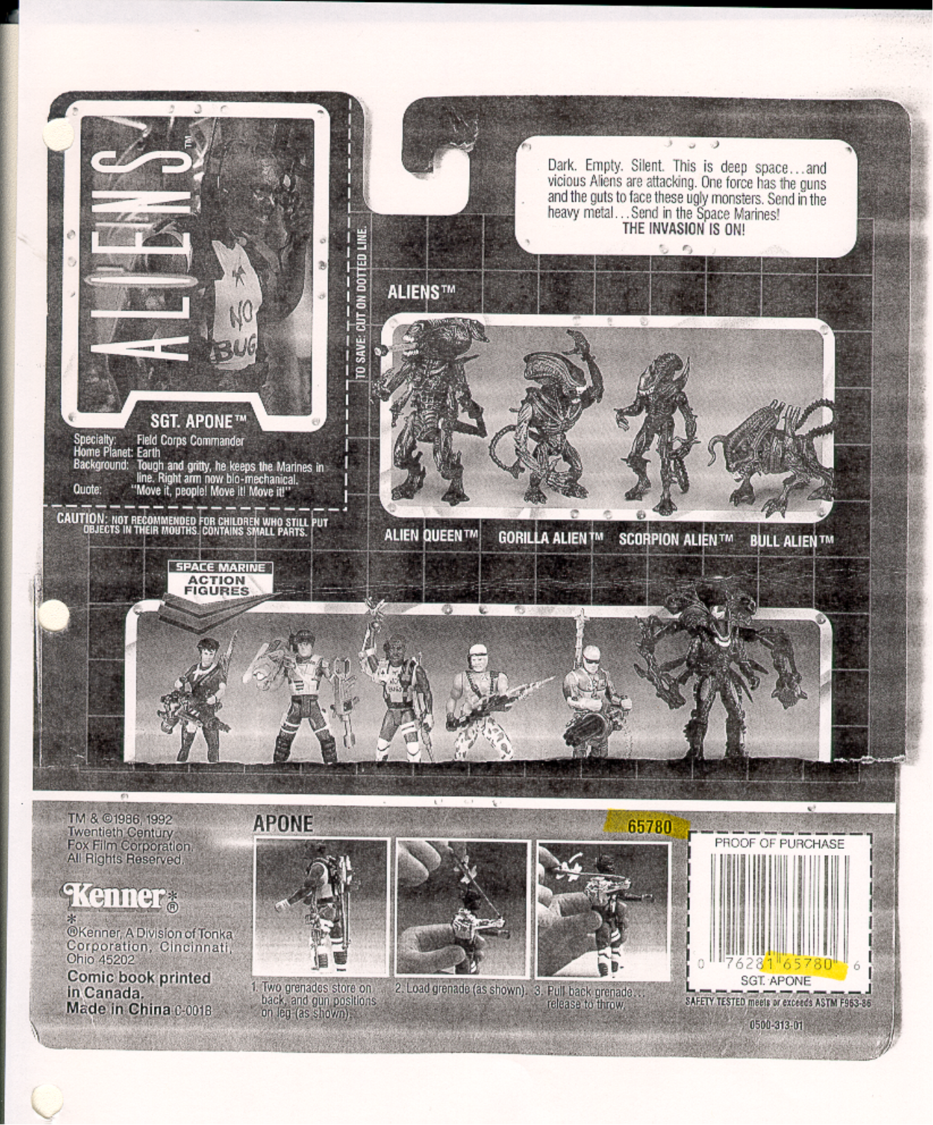 HASBRO Aliens Apone User Manual