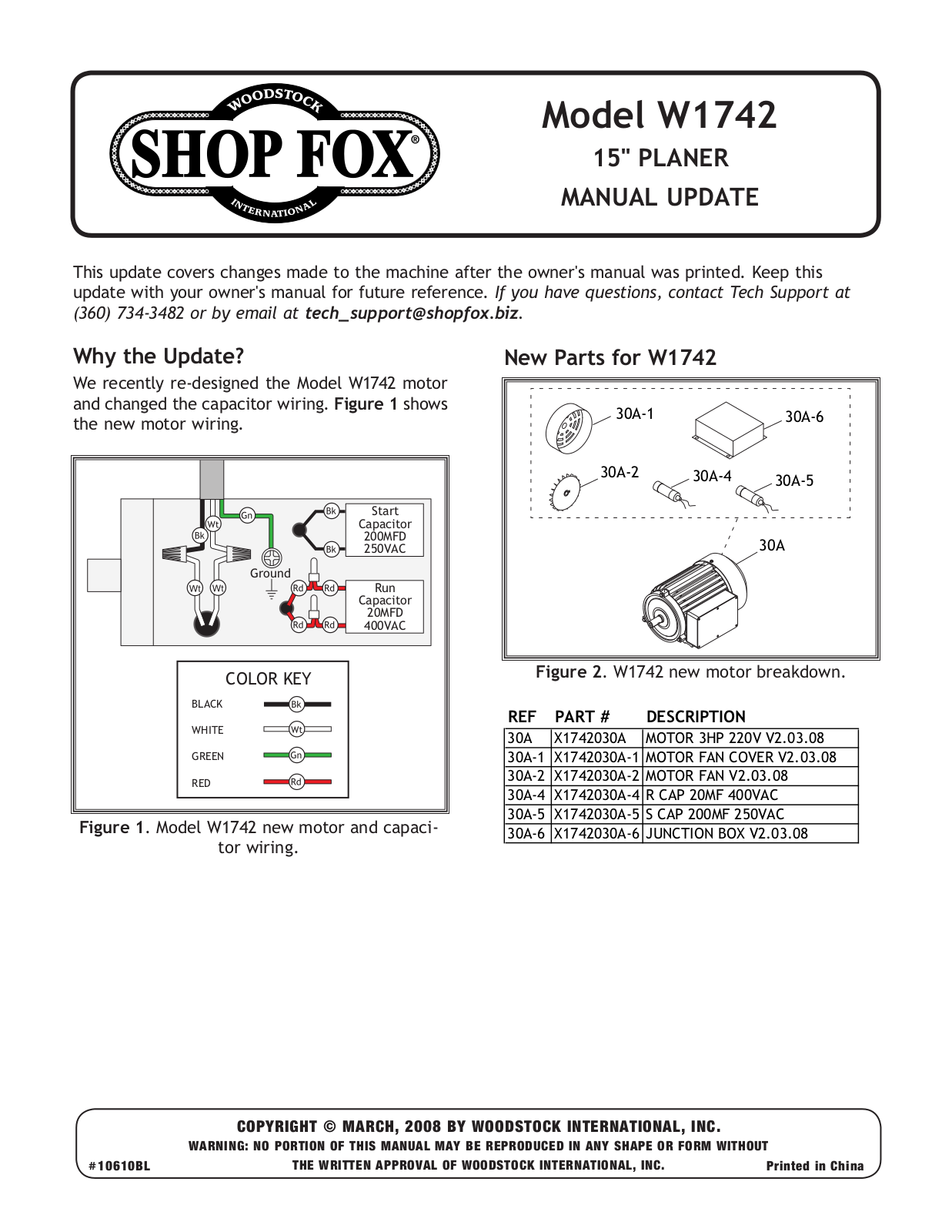 Woodstock W1742 User Manual