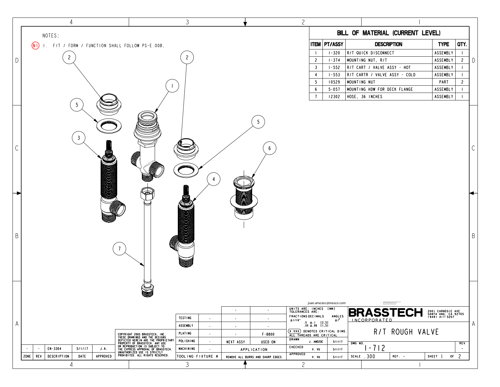 Newport Brass 1-712 Schematic - ManualMachine.com