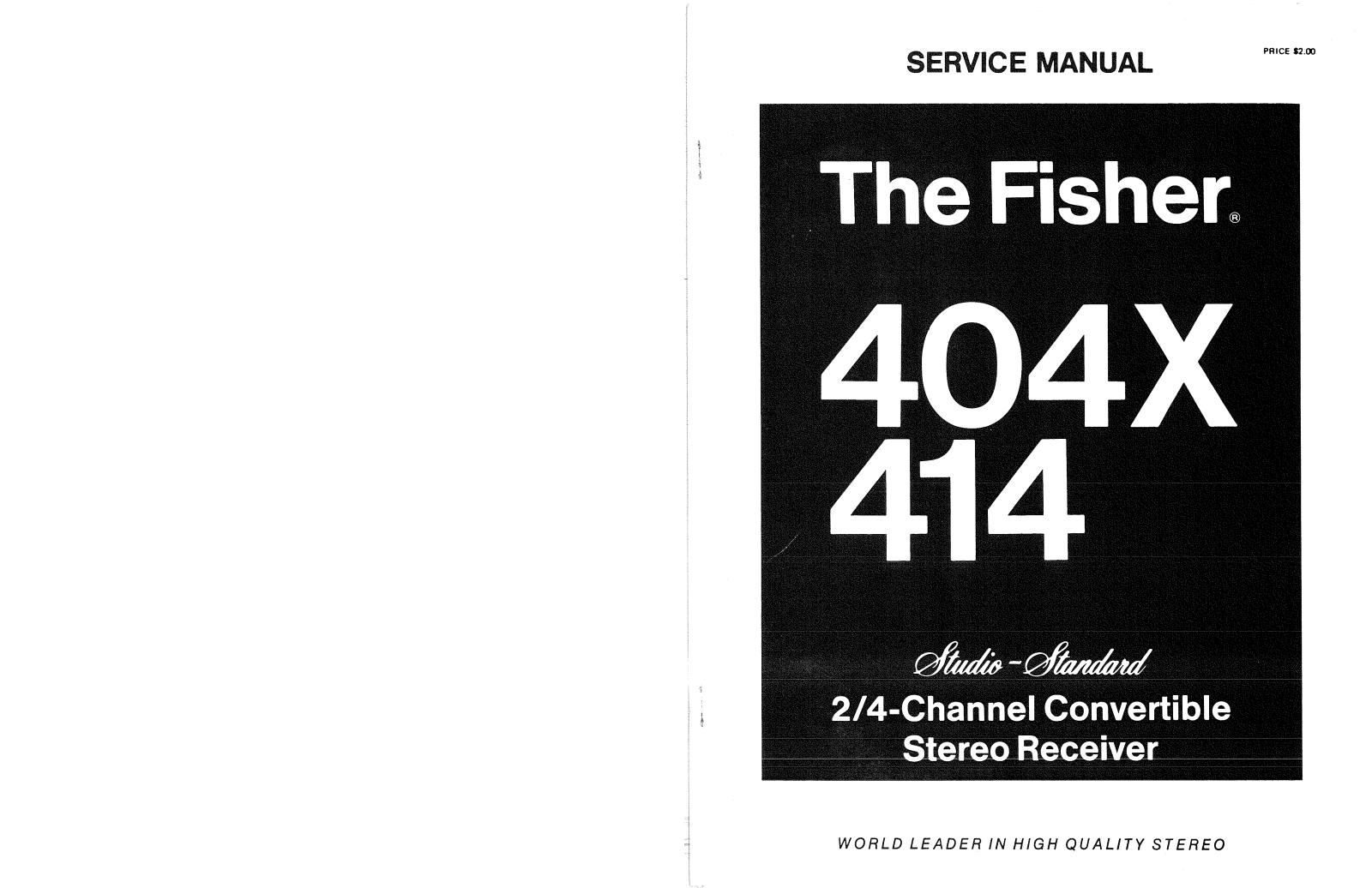 Fisher 404-X, 414 Service manual