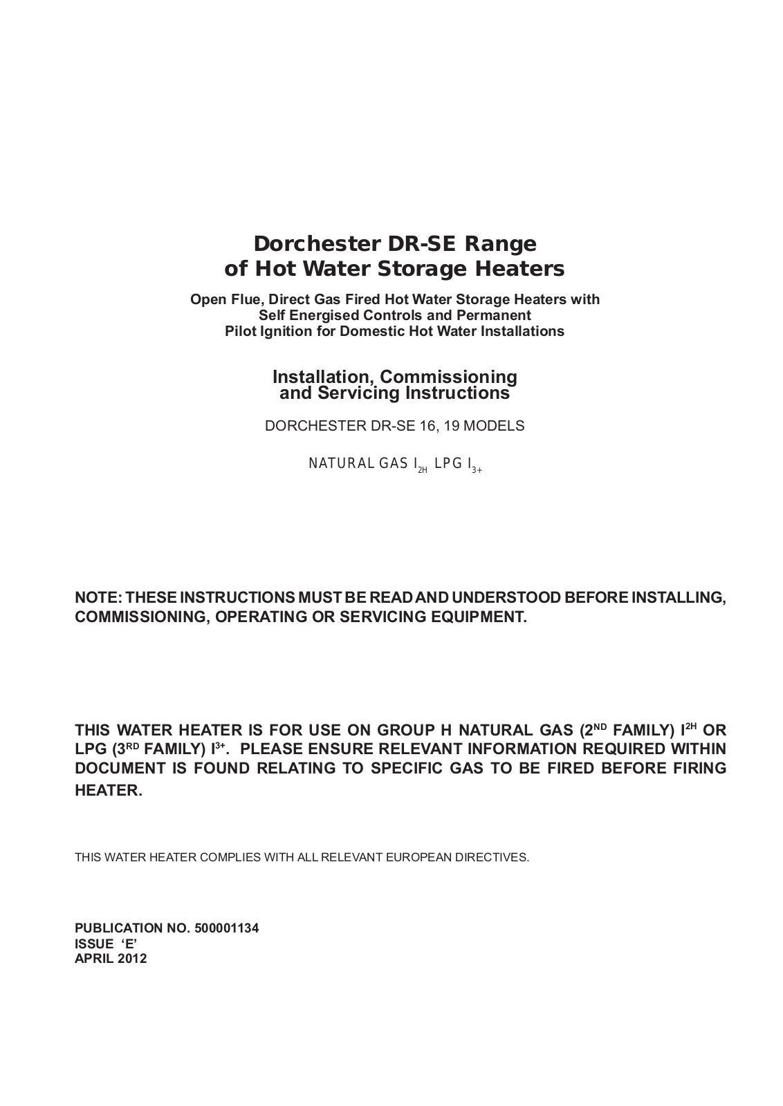 DORCHESTER DR-SE 16, DR-SE 19 User guide - ManualMachine.com