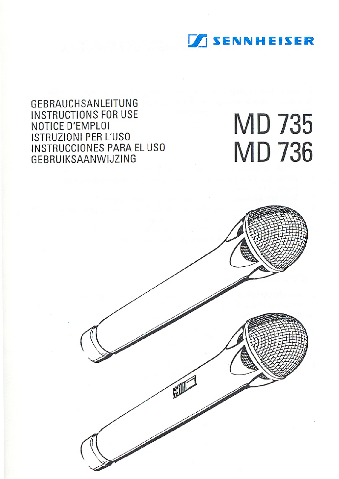 Sennheiser MD 735 User Manual