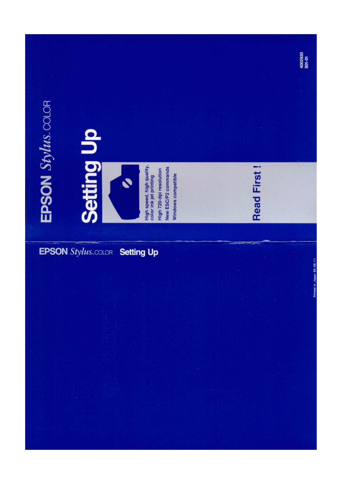 Epson STYLUS COLOR Settings Manual
