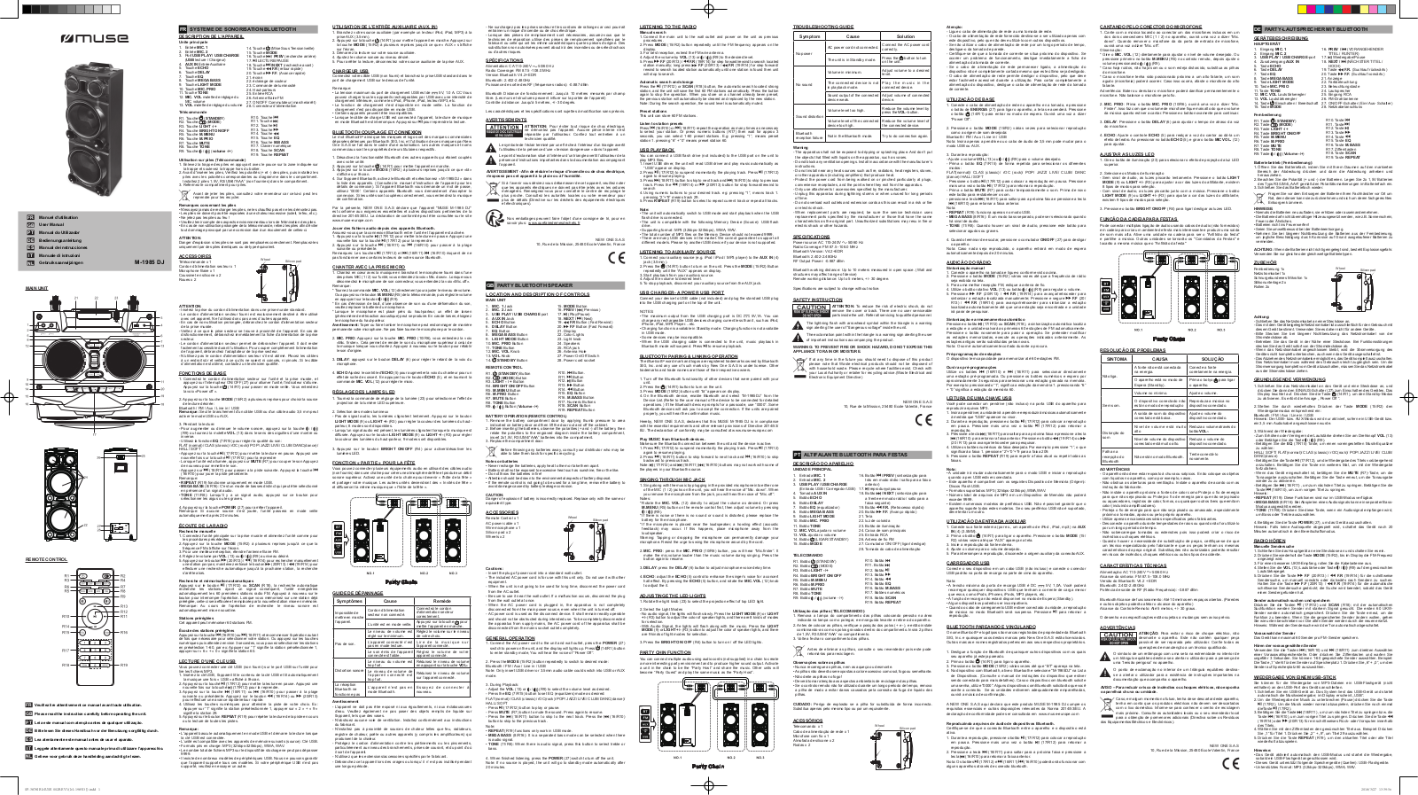 MUSE M-1985 DJ User Manual