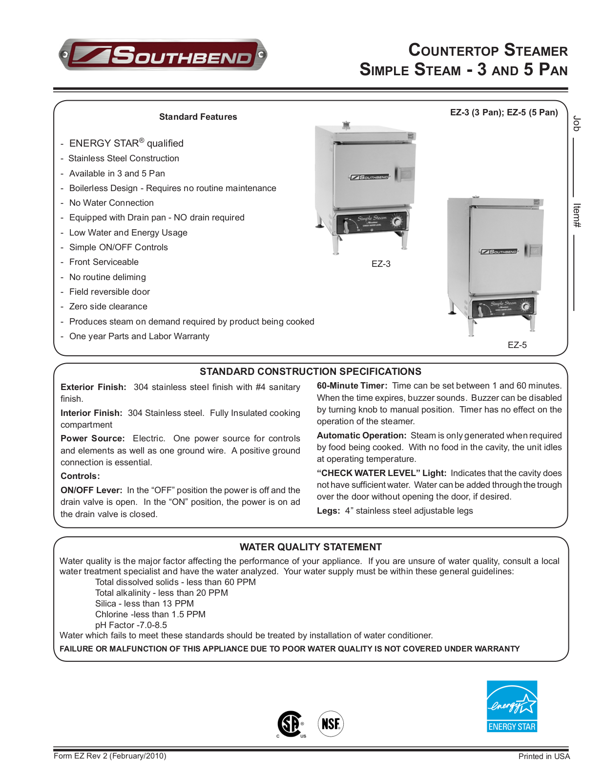 Southbend EZ-3 User Manual