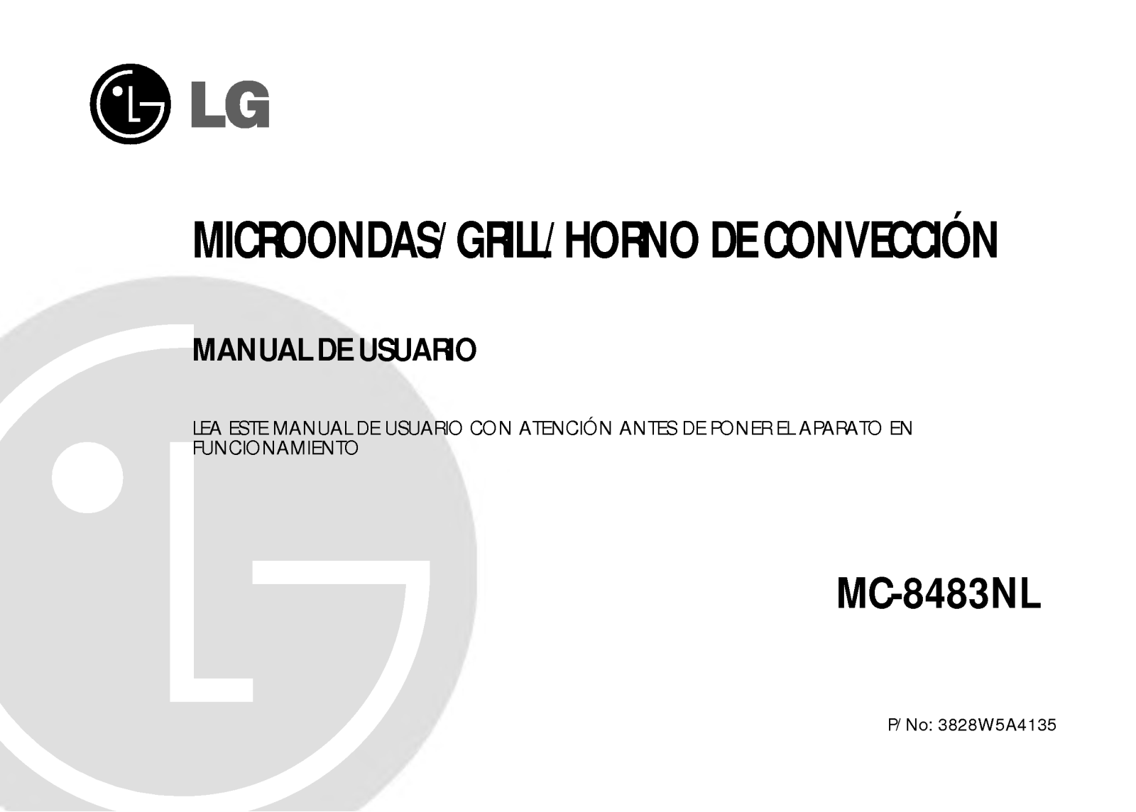 Lg MC-8483NL user Manual