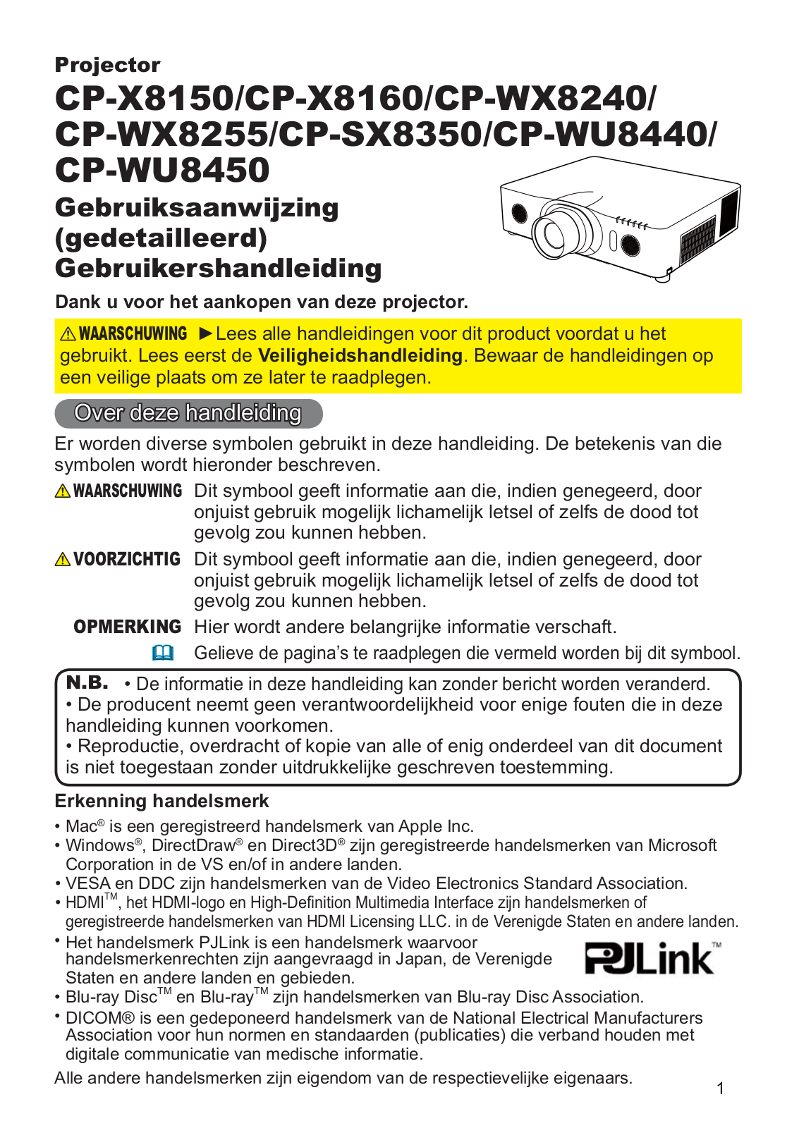 Hitachi CP-WX8255 User Manual