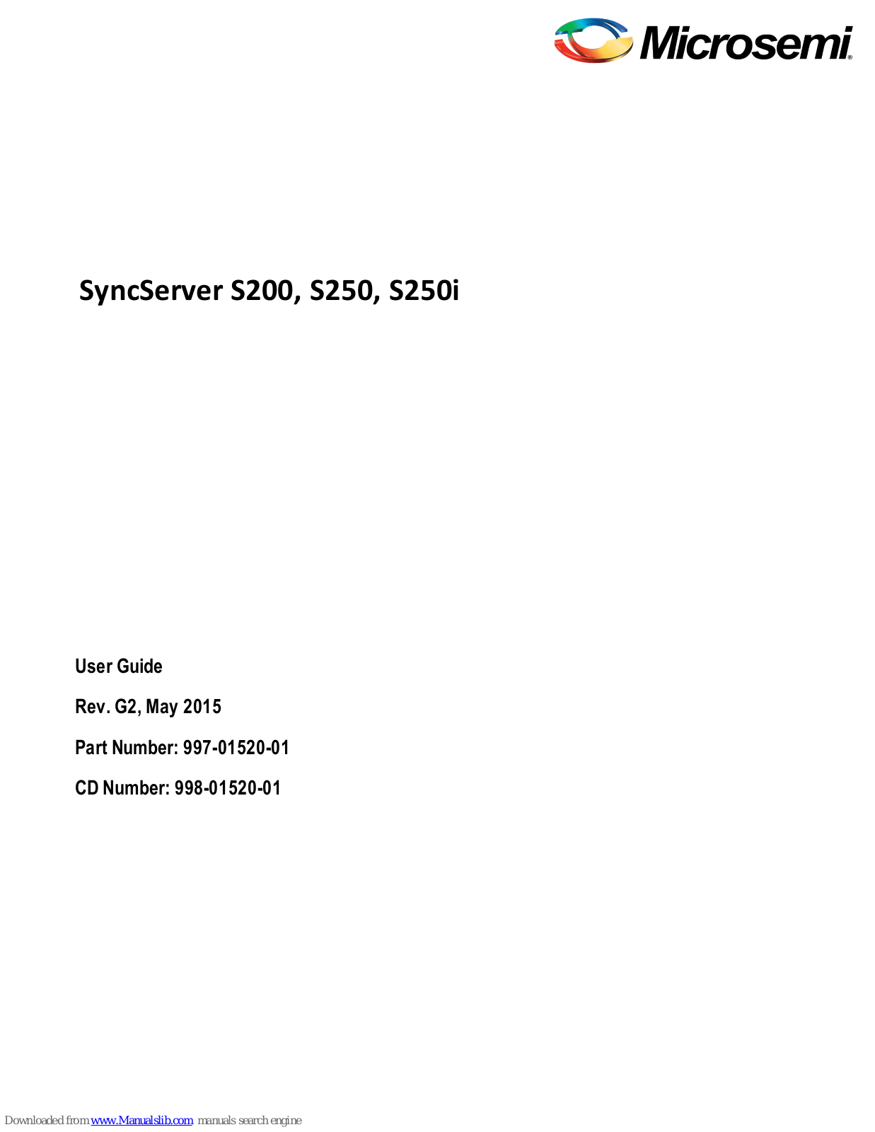 Microsemi SyncServer S200, SyncServer S250i, SyncServer S250 User Manual