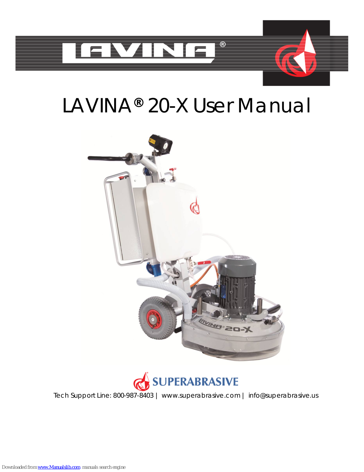 Superabrasive LAVINA 20-X, LAVINA 20N-X User Manual