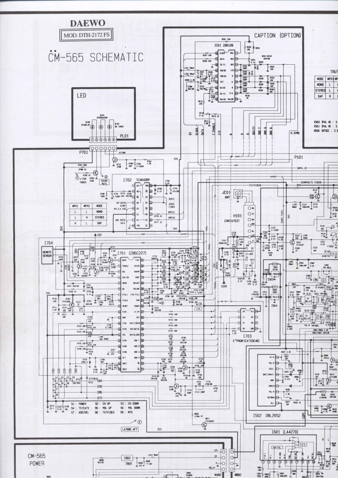 DAEWOO DTH2172FS Diagram