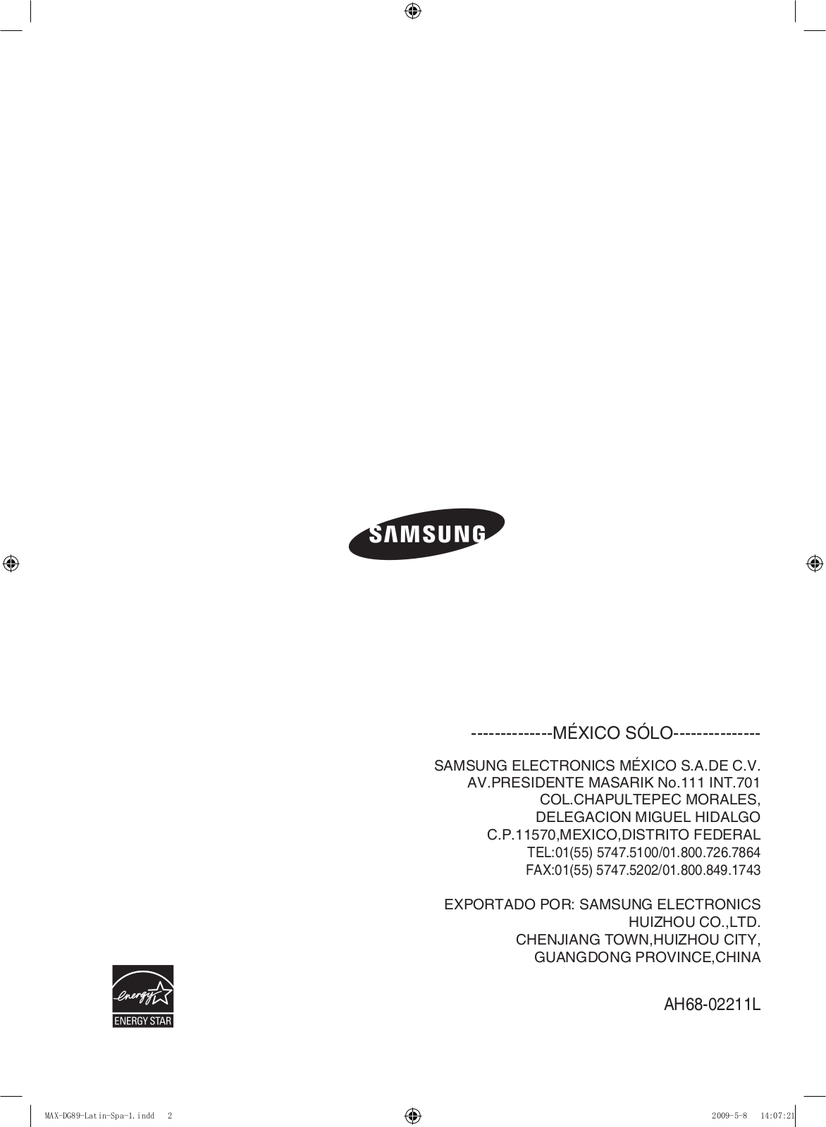 Samsung MAX-DG89T User Manual