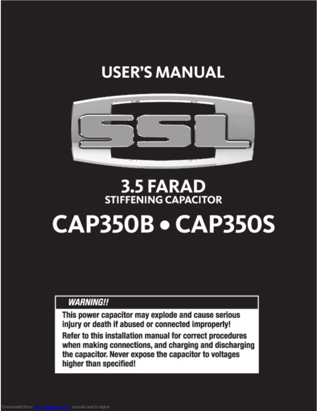 Ssl CAP350B, CAP350C, CAP350S User Manual