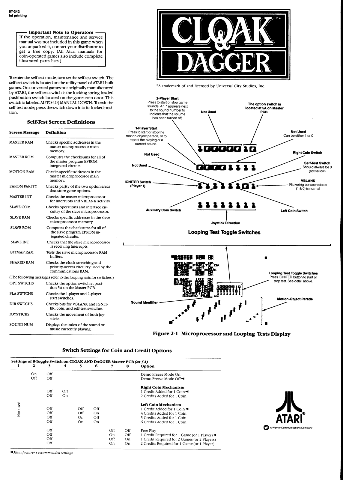 ATARI ST-242 User Guide