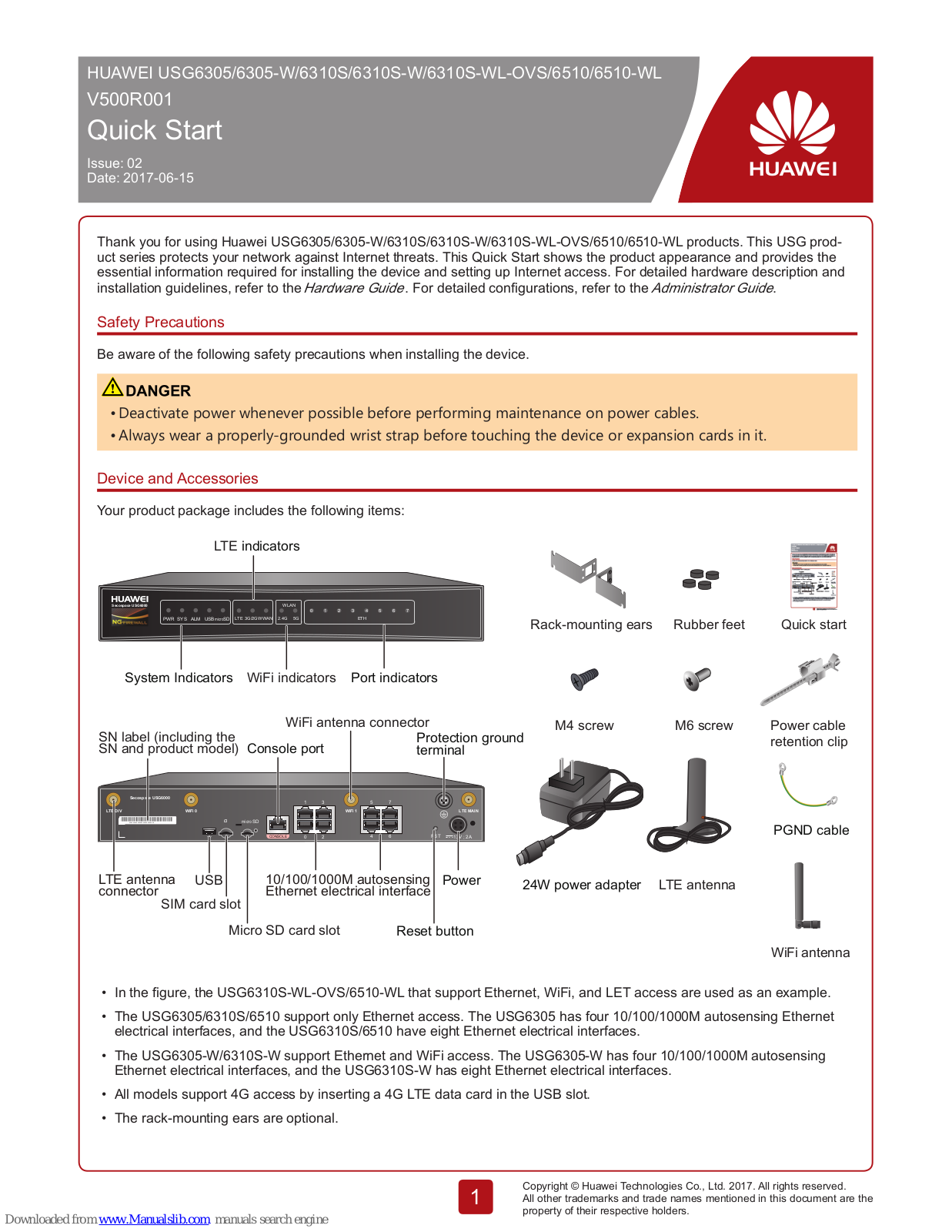 Huawei USG6305, USG6305-W, USG6310S, USG6310S-W, USG6310S-WL-OVS Quick Start-up