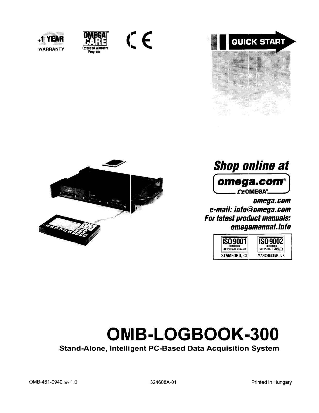 Omega OMB-LOGBOOK-300 User guide - ManualMachine.com