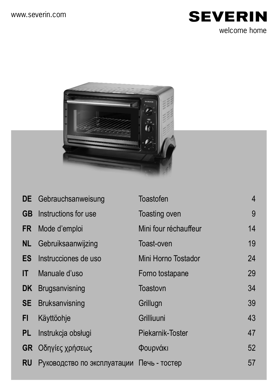 Severin TO 2053 User Manual