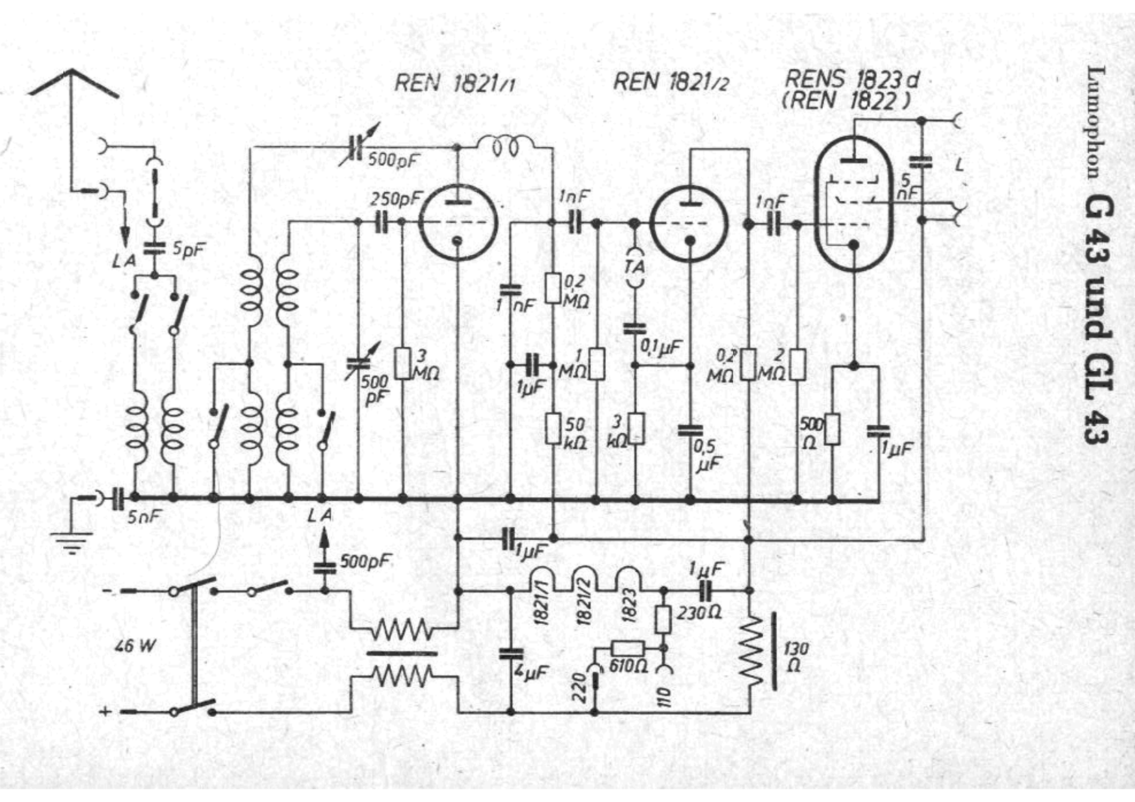 Lumophon g43, gl43 schematic - ManualMachine.com