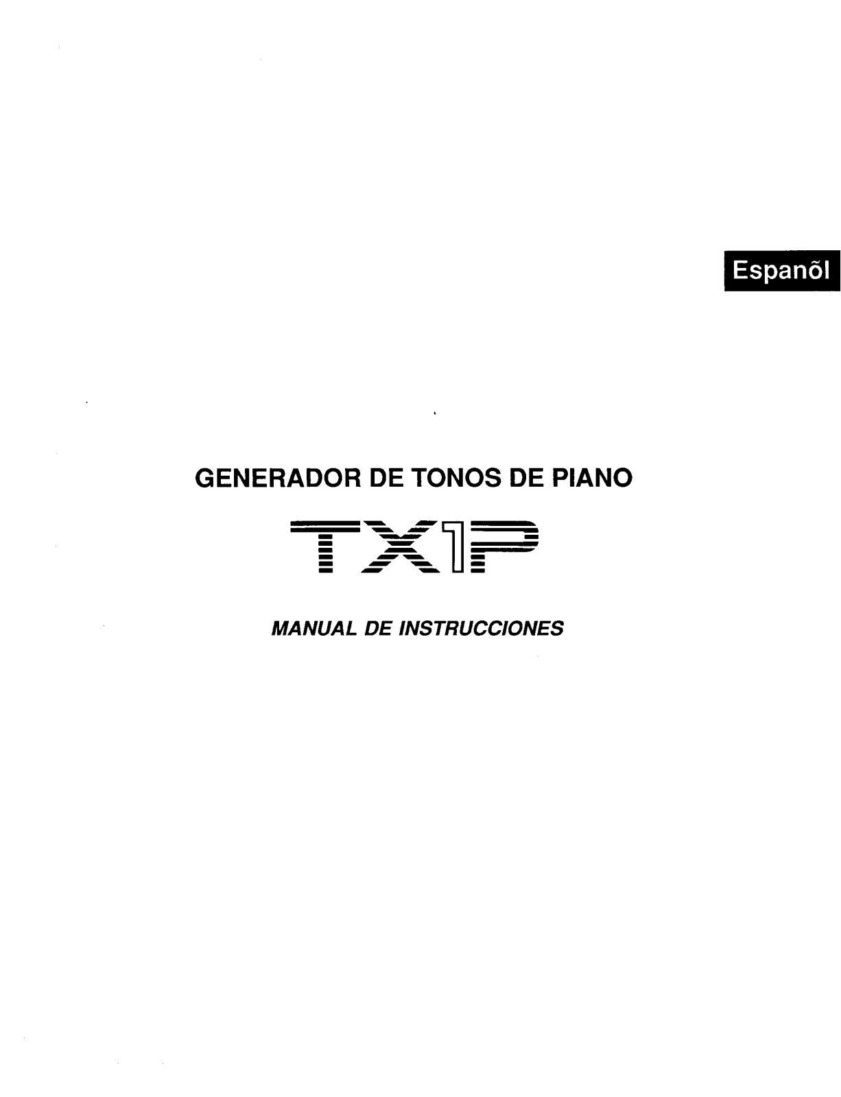 Yamaha TX1P User Manual