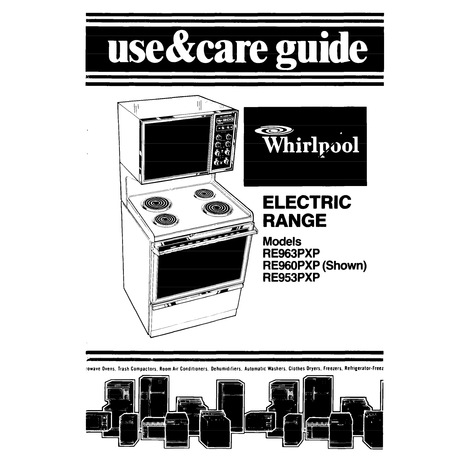 Whirlpool RE963PXP, RE960PXP, RE953PXP User Manual