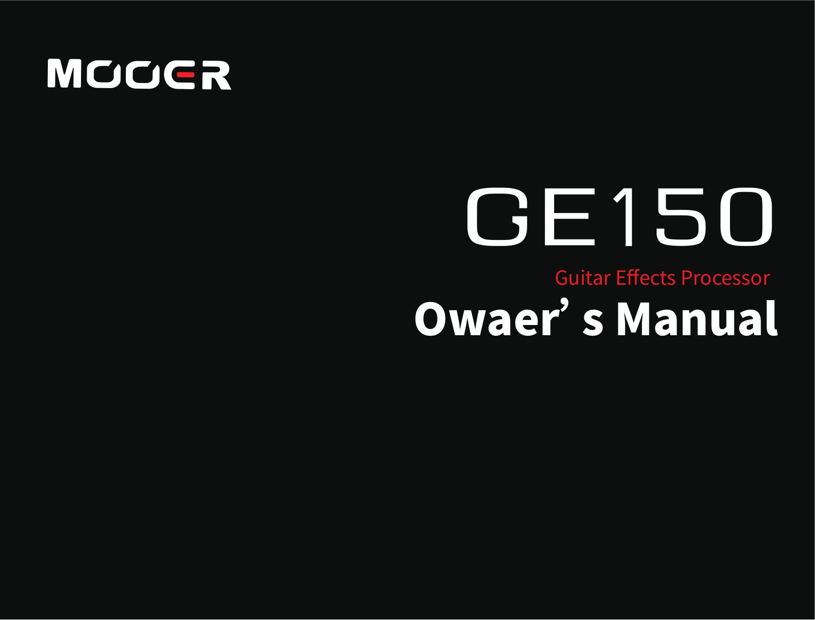 Mooer GE150 User Manual