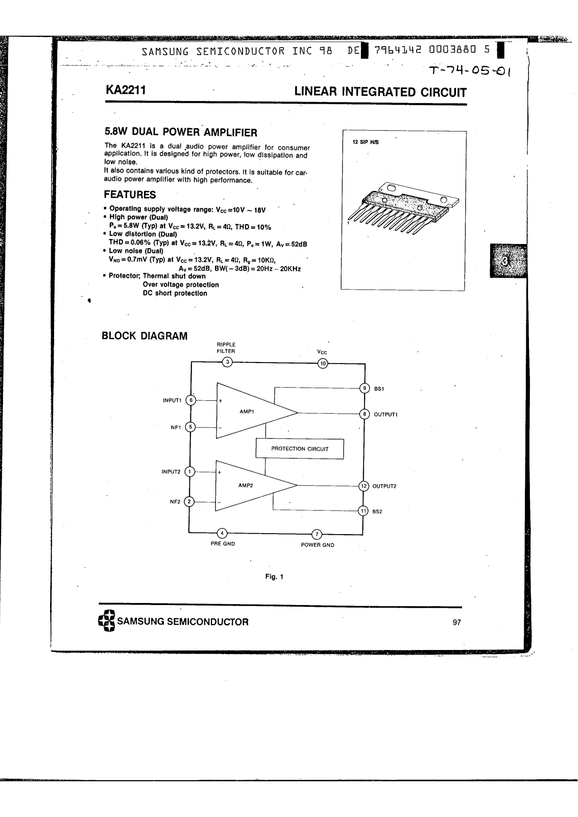 Samsung KA2211 Datasheet