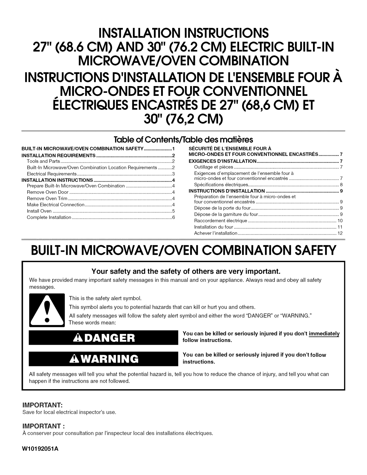 Whirlpool RMC305PVT01, RMC305PVS01, RMC305PVQ01, RMC305PVS00, RMC305PVB00 Installation Guide - ManualMachine.com