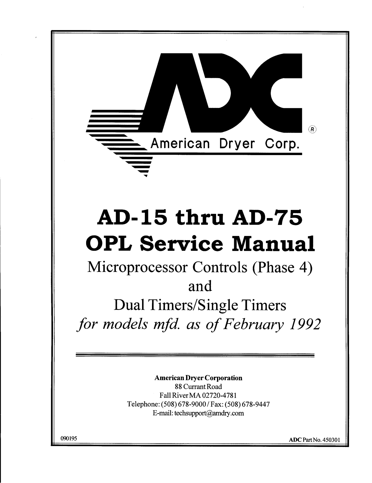 American Dryer AD-36 Parts Diagram