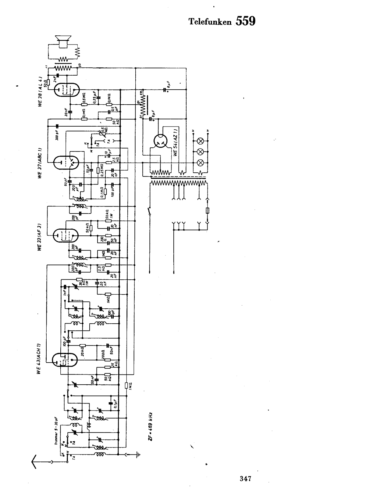 Telefunken 559 Cirquit Diagram