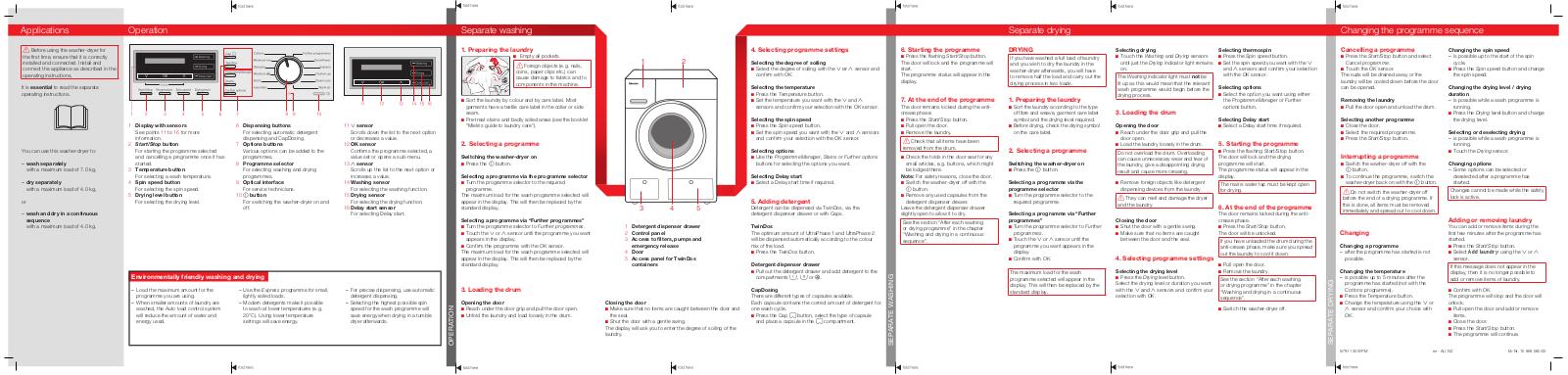 Miele WTH130WPM Quick Guide