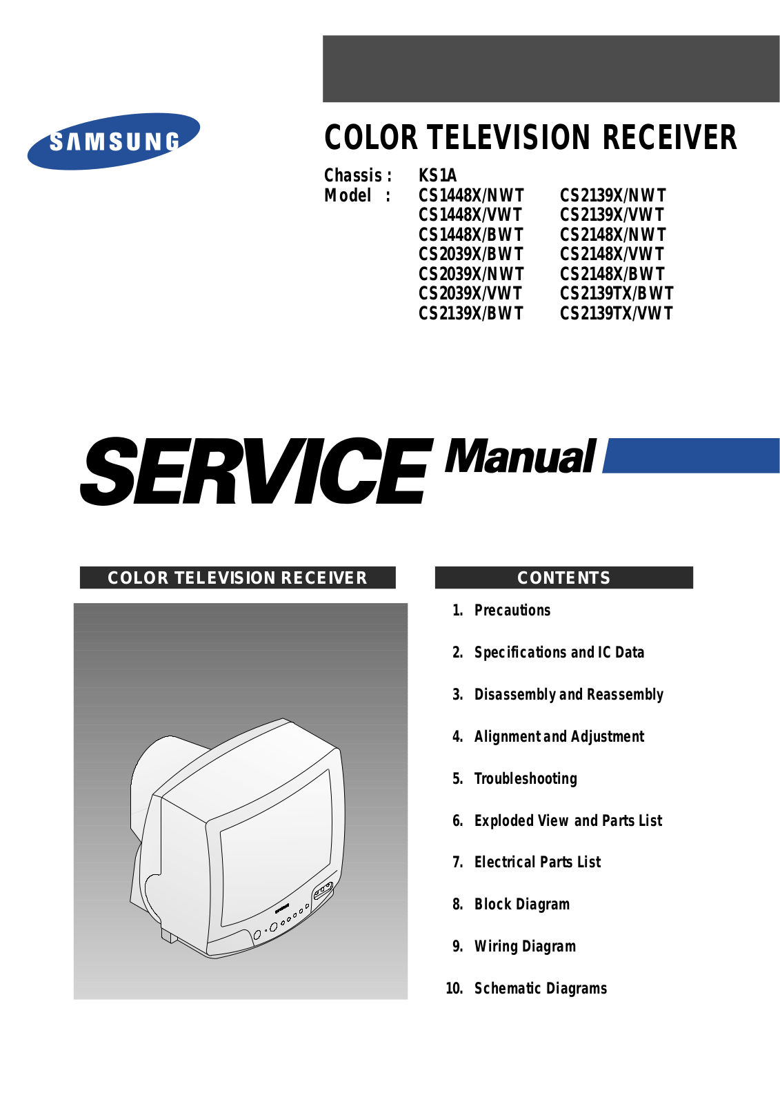 SAMSUNG SC2039X_BW, CS-1448R Service Manual