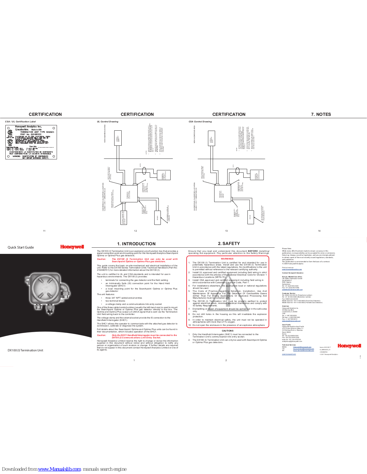 Honeywell DX100 (I) Quick Start Manual