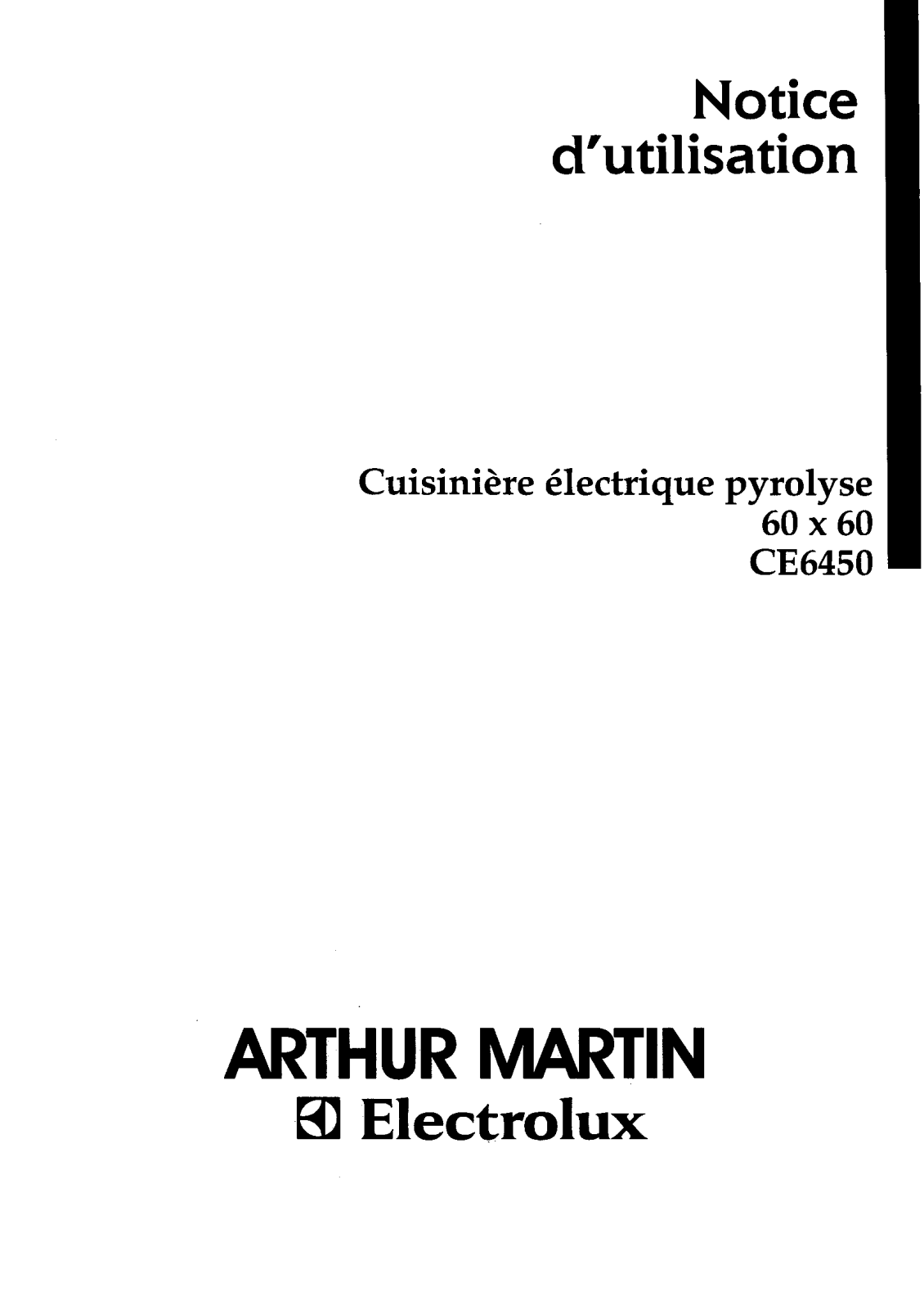 Arthur martin CE6450 User Manual