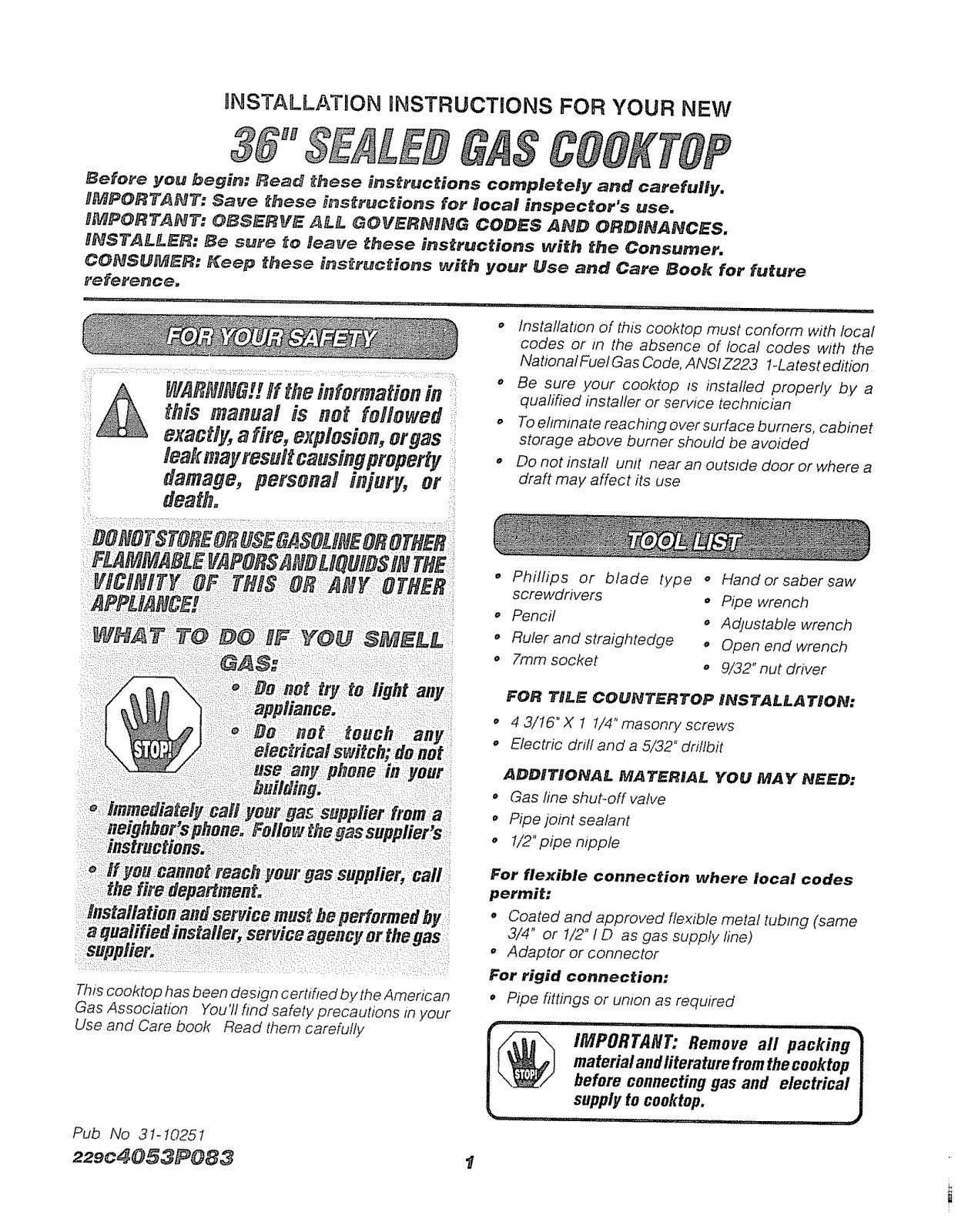 Kenmore 91133359591 Installation Guide - ManualMachine.com