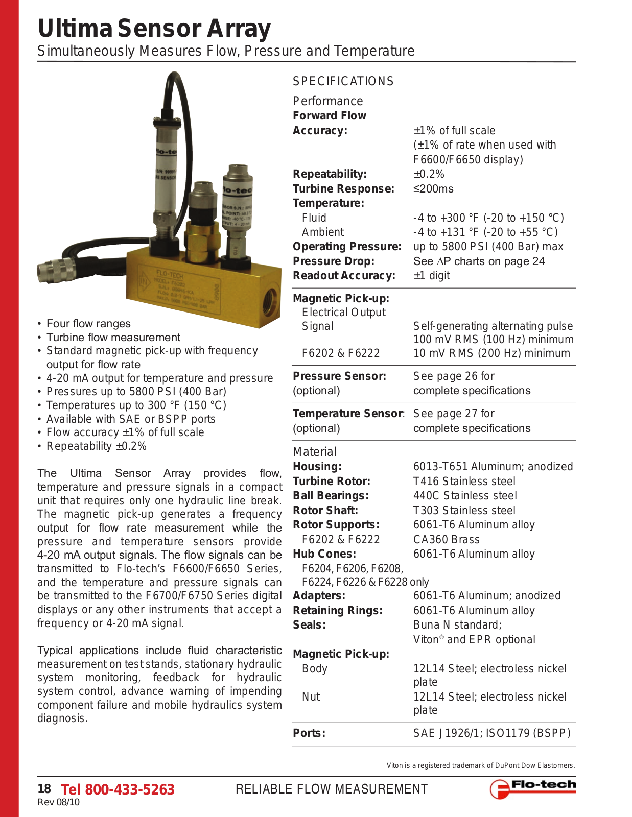 Flo-tech Ultima Specifications