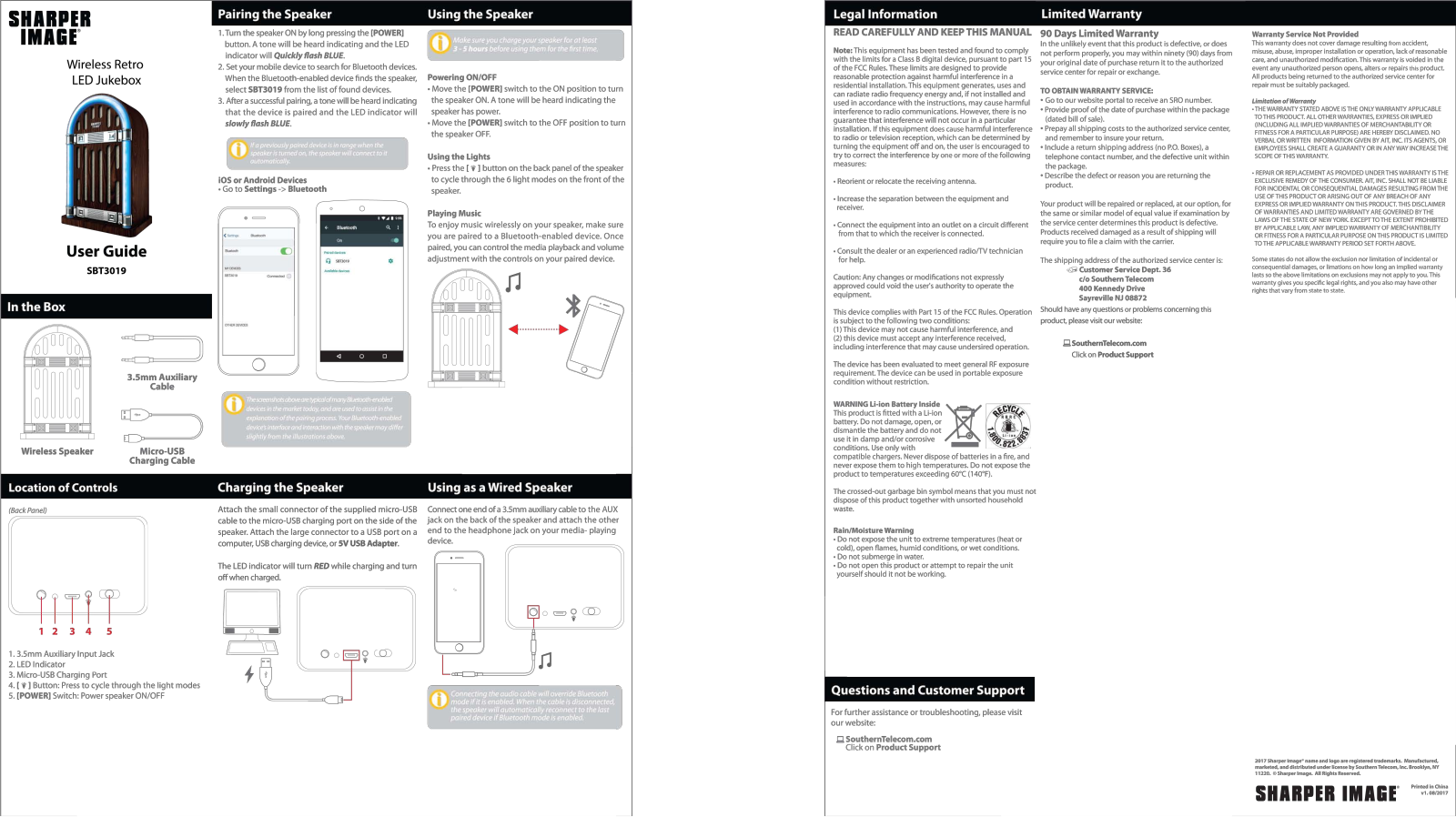 Sharper image SBT3019 User Manual