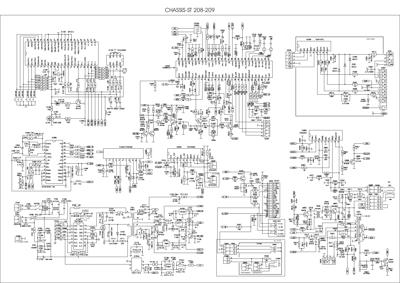 SATURN ST208-209 Schematic