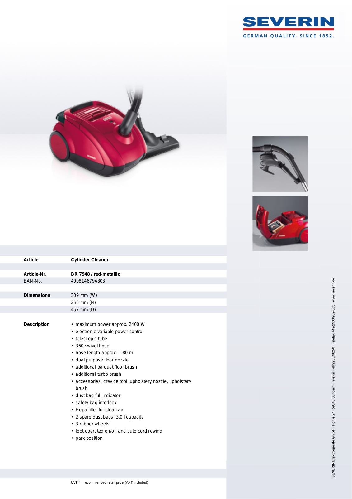 Severin BR 7948 User Manual