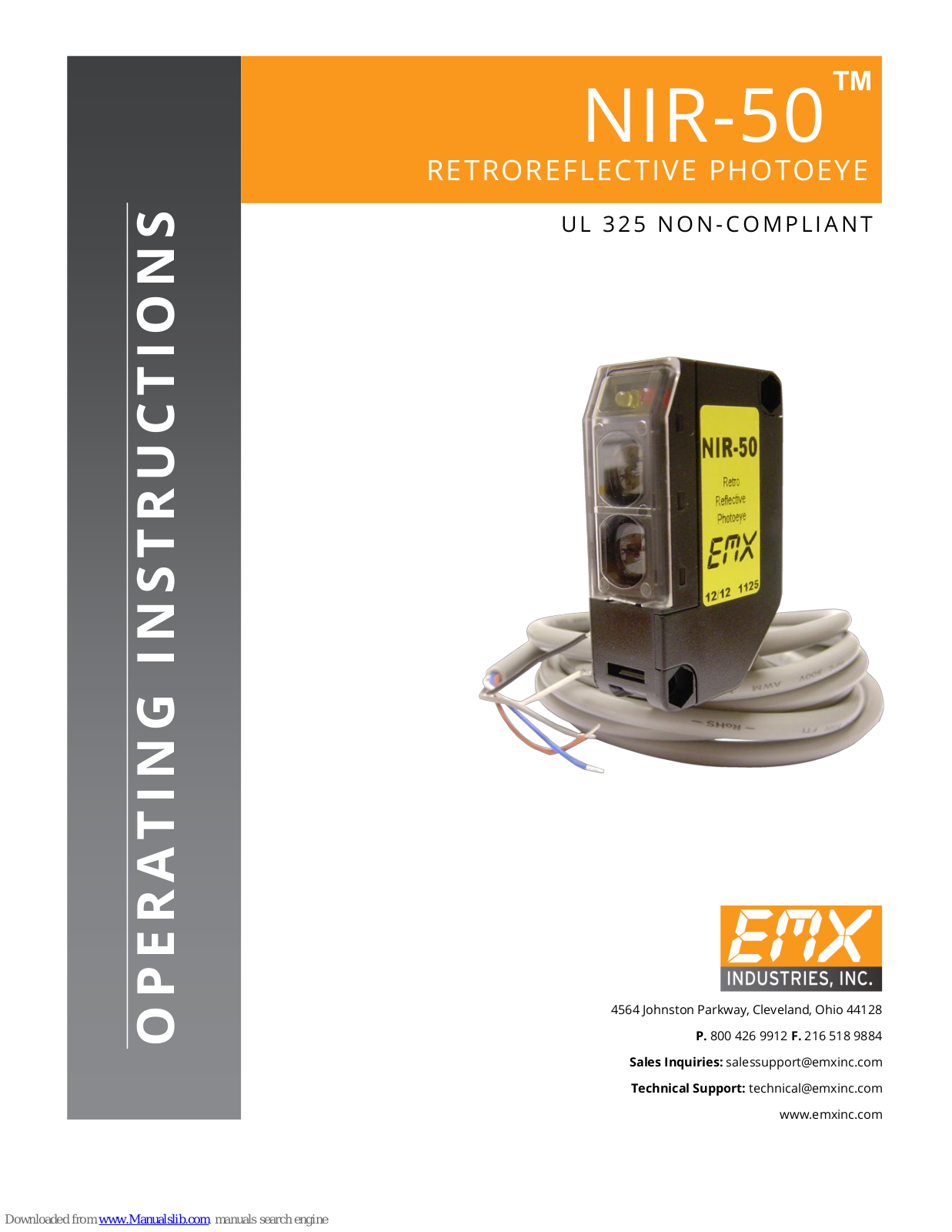 EMX NIR-50 Operating Instructions Manual - ManualMachine.com