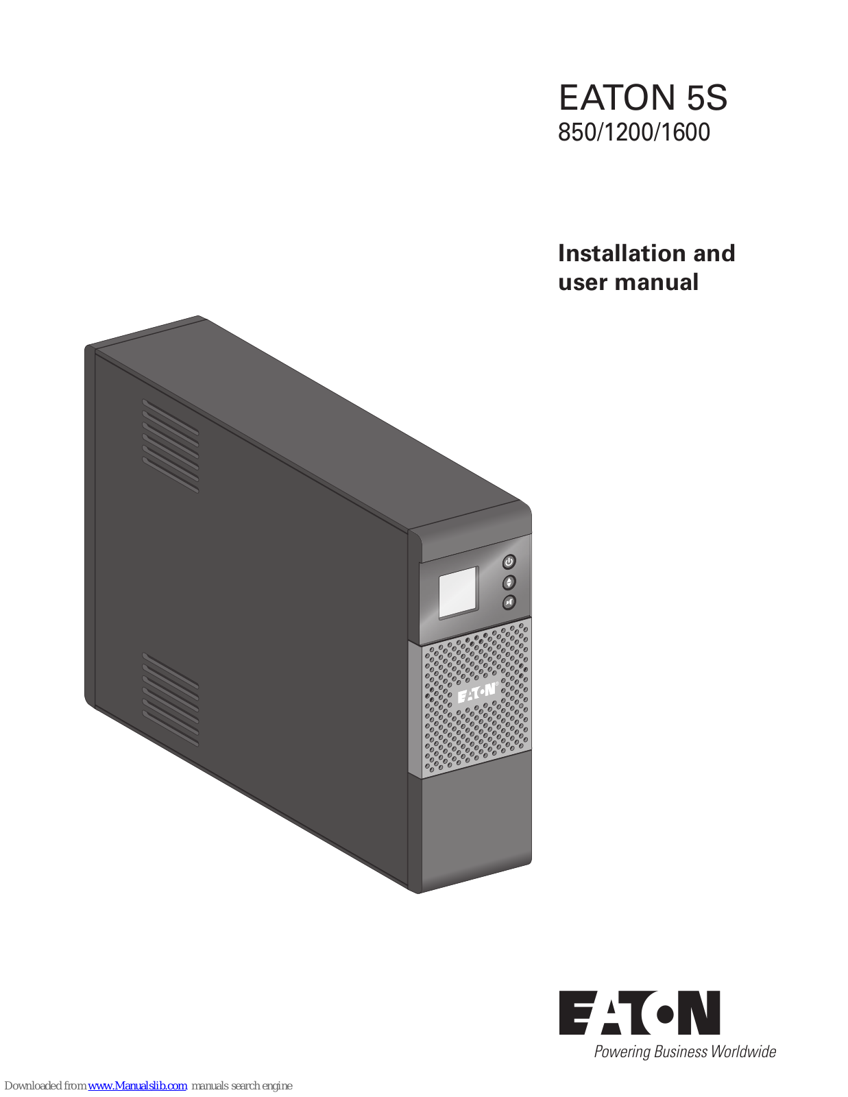 Eaton 5S 850, 5S 1200, 5S 1600 Installation And User Manual