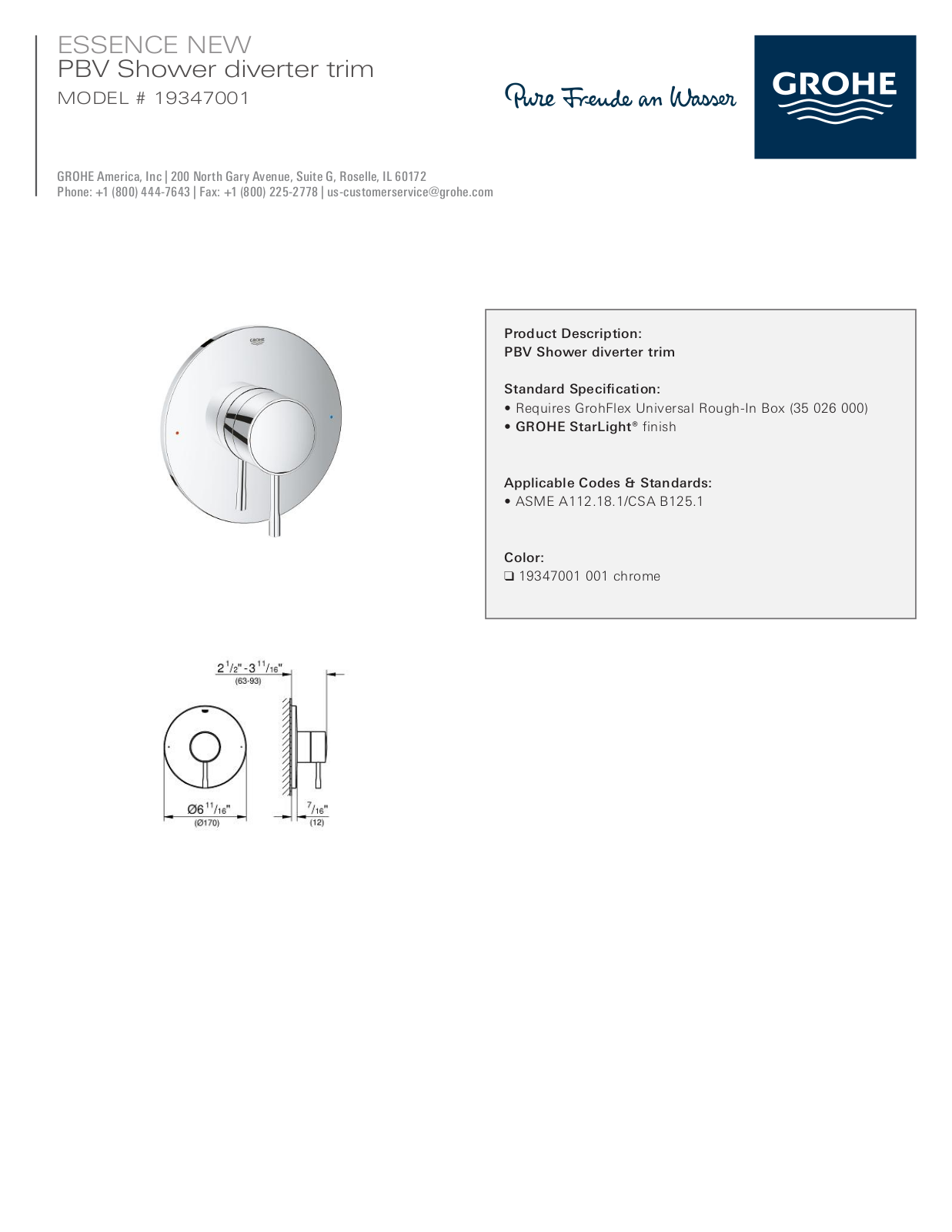 GROHE GRH5254 Specifications - ManualMachine.com