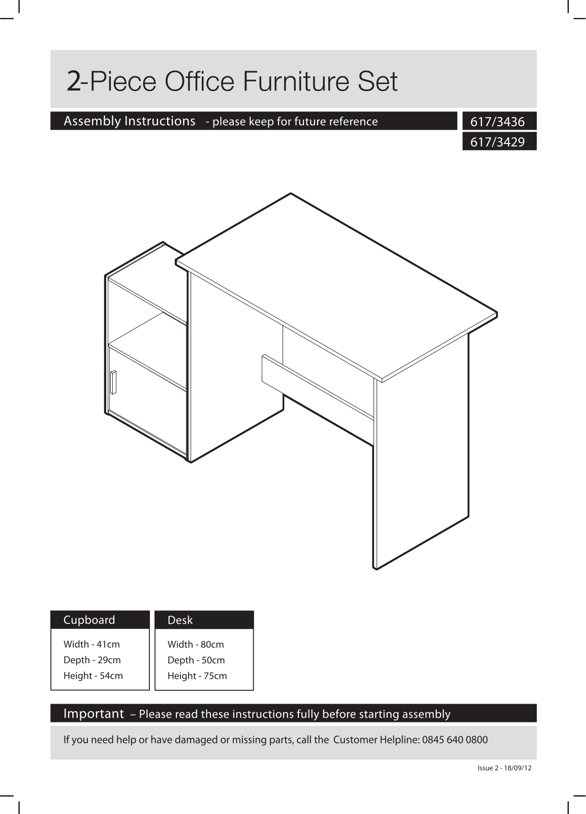 Argos 218.95.052 ASSEMBLY INSTRUCTIONS