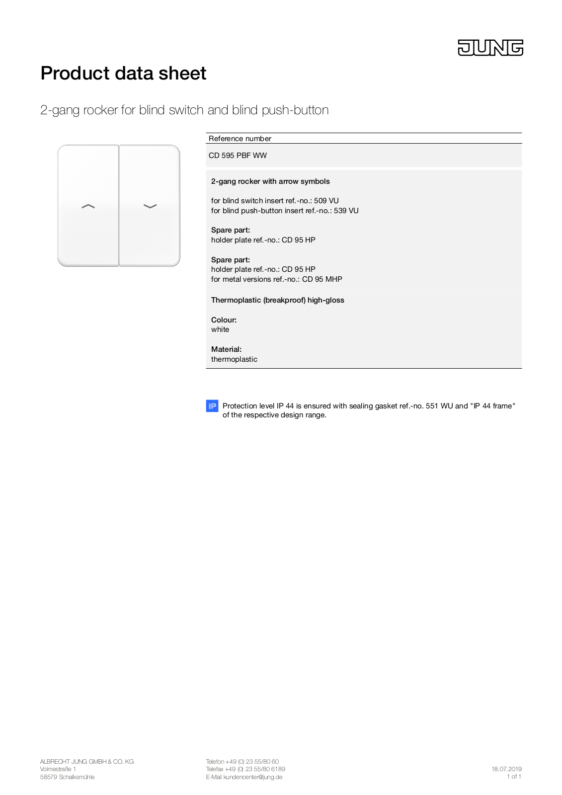 Jung CD 595 PBF WW User Manual