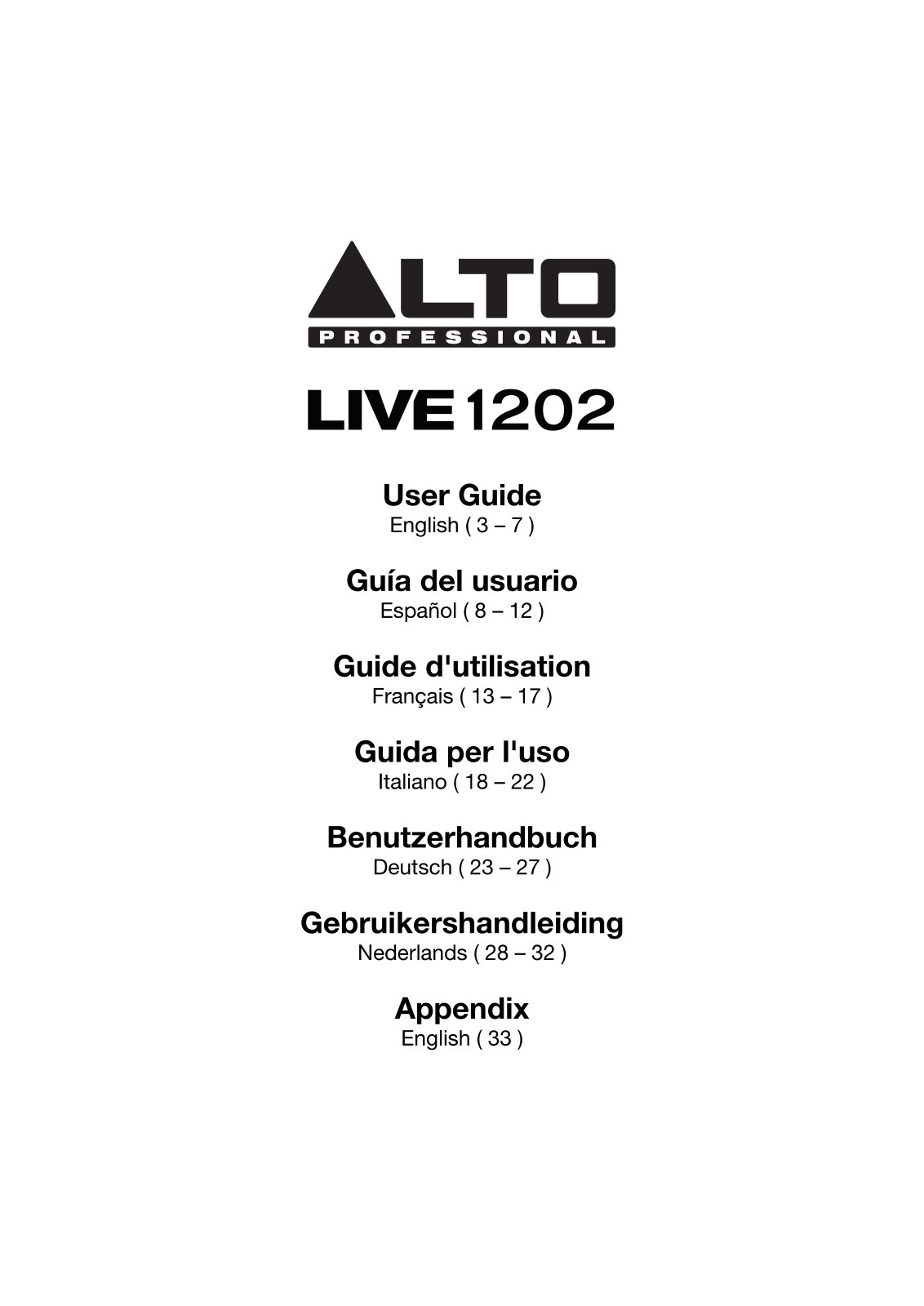 Alto Live-1202 User Guide