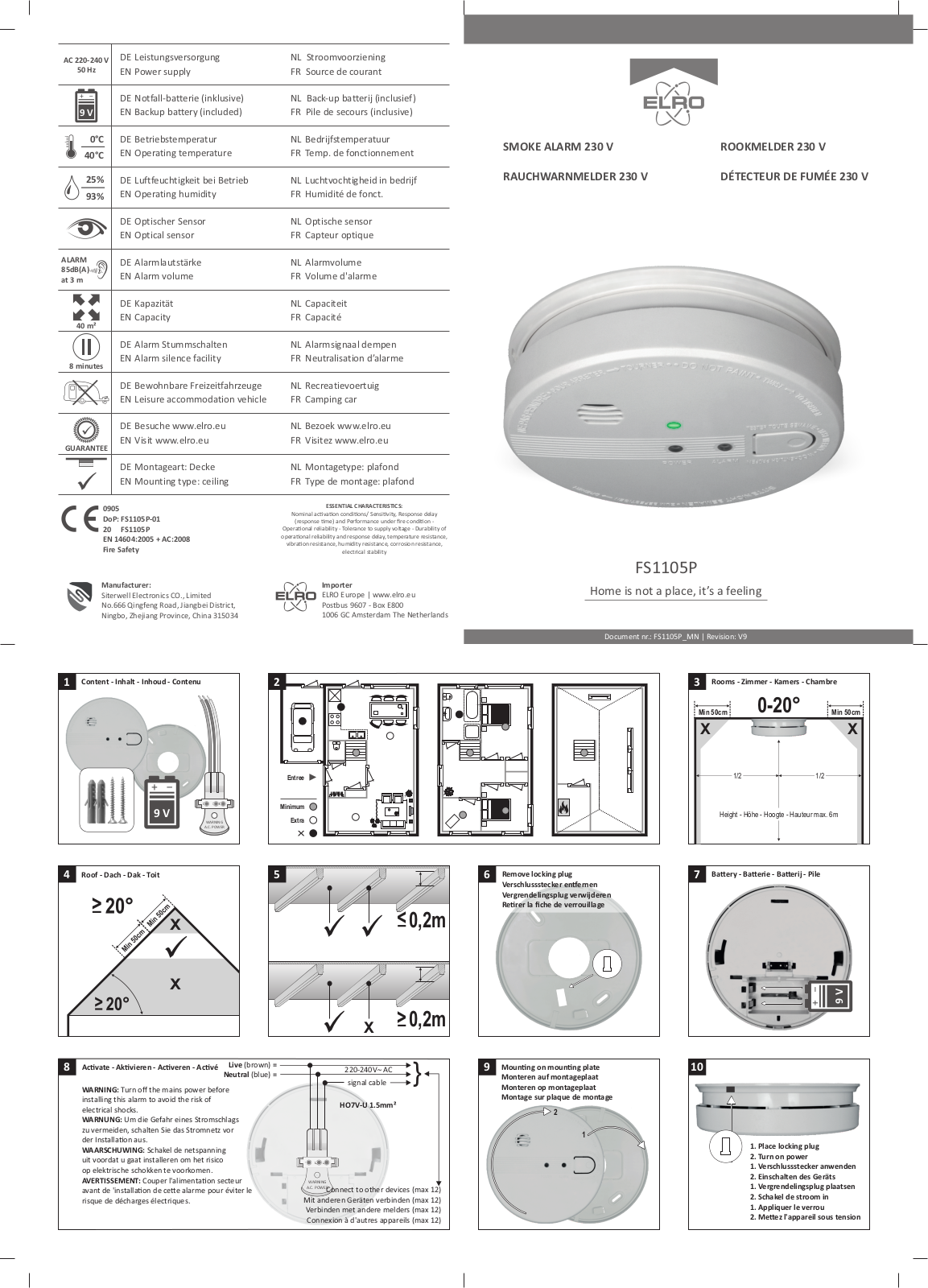 Elro Pro FS1105P User manual